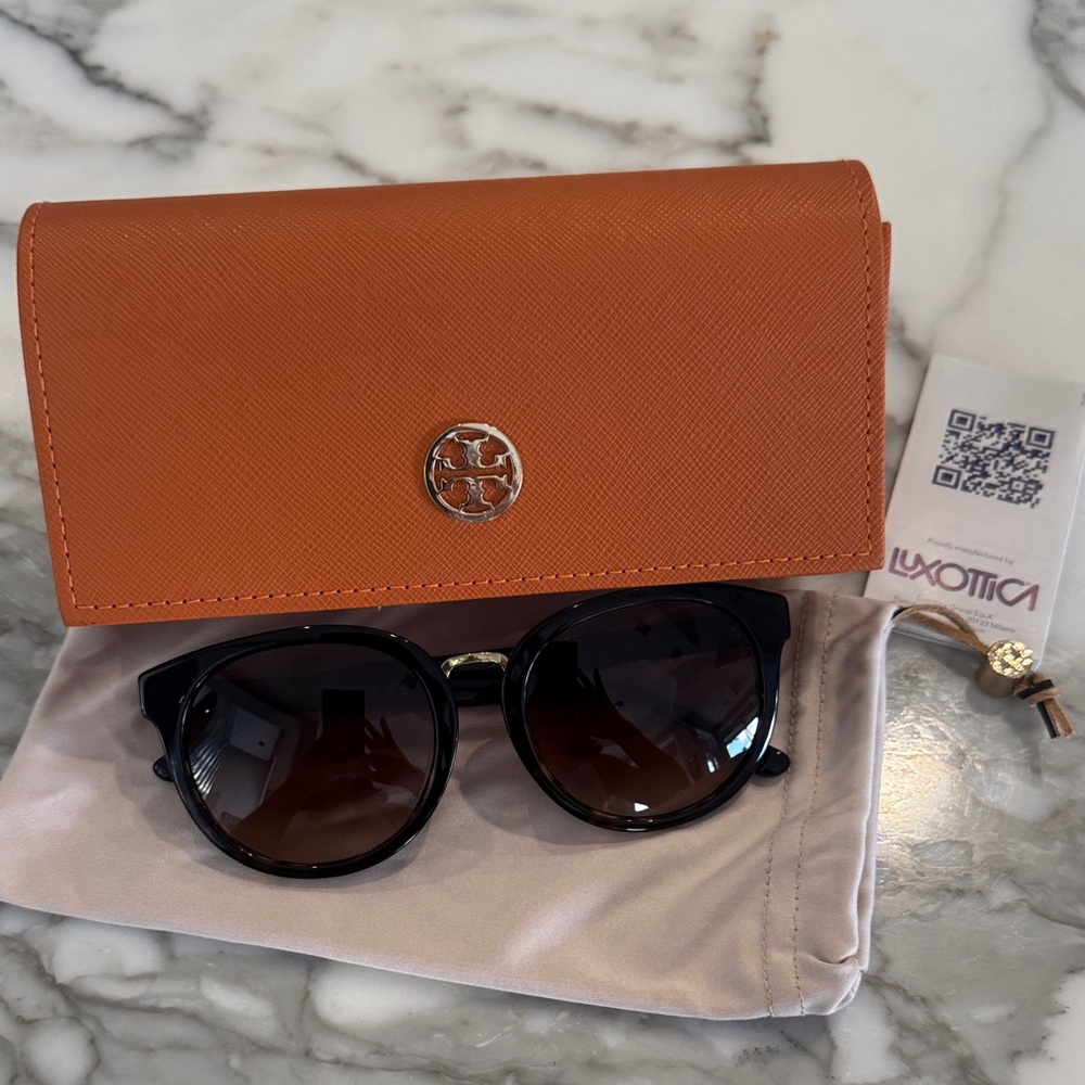 Tory Burch Black Tortoiseshell Sunglasses for Women